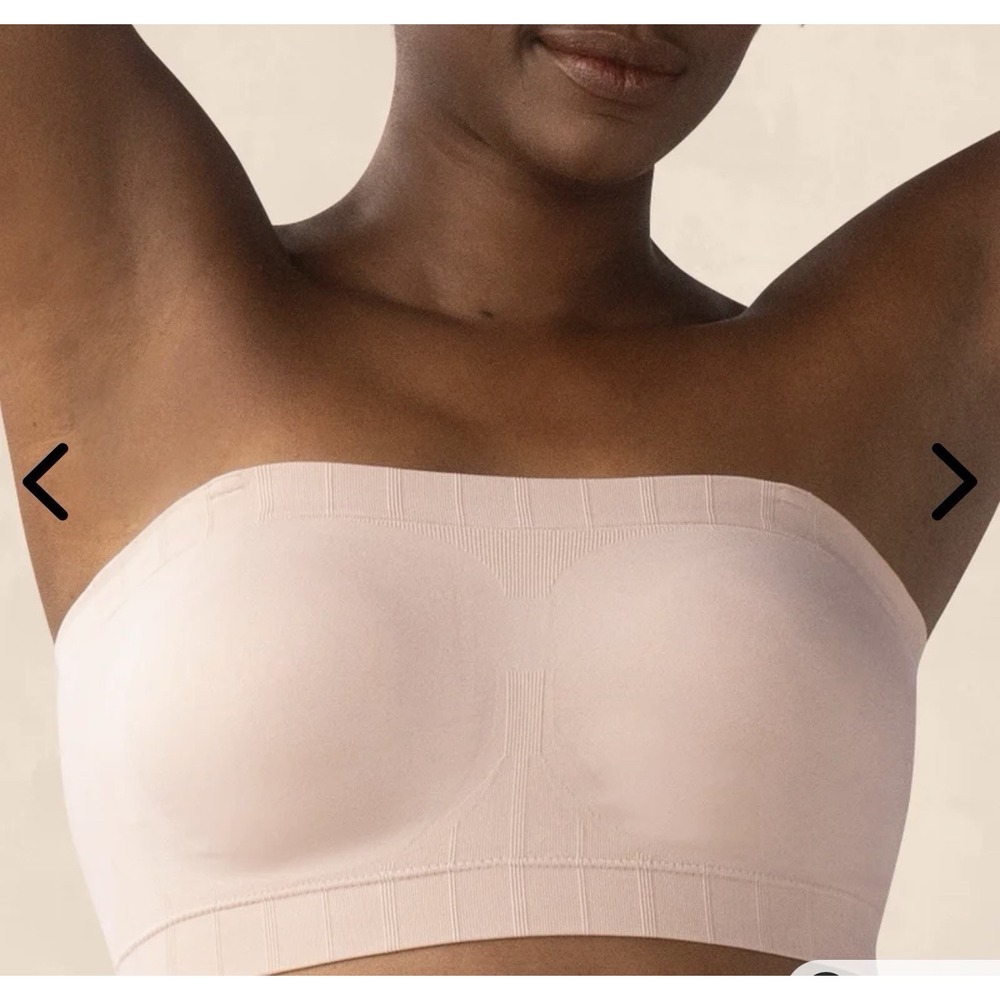 NWT Truekind Women's Convertible Strapless Bandeau Bra Nude Beige Size Large $55